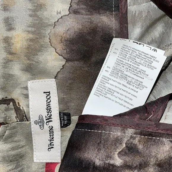 Vivienne Westwood MILITARY SHORTS CHINESE PEONY PRINT IT40 US4